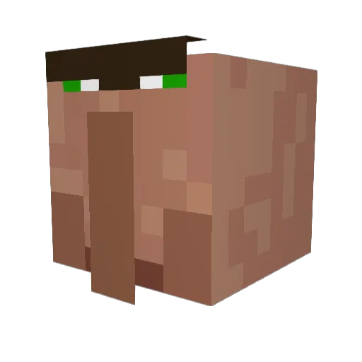 Snowman_09 Minecraft avatar head, 3D render