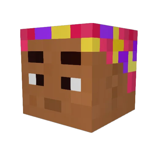Snowmandan3 Minecraft avatar head, 3D render