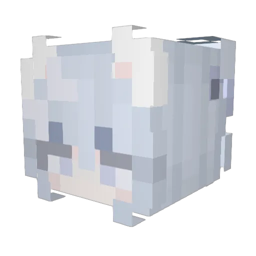 SnowmeltZero_ Minecraft avatar head, 3D render