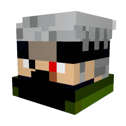 Snowmotion Minecraft avatar head, 3D render