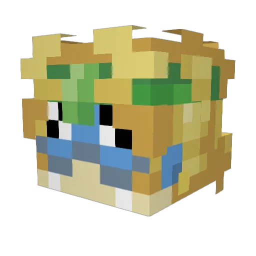 SnownCircuit Minecraft avatar head, 3D render