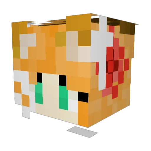 SnowphieStardust Minecraft avatar head, 3D render