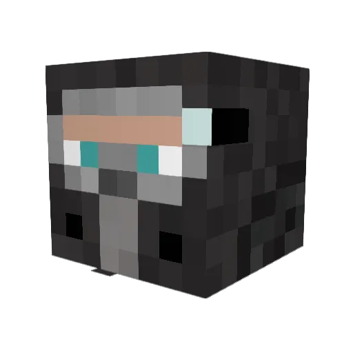 Snowplow Minecraft avatar head, 3D render