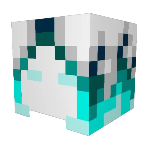 Snowrai Minecraft avatar head, 3D render