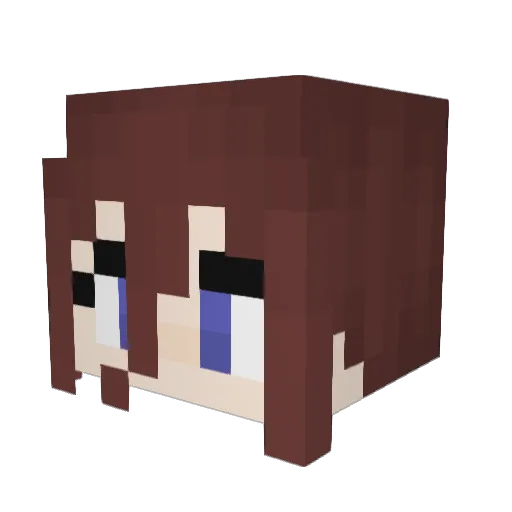 Snowstike Minecraft avatar head, 3D render