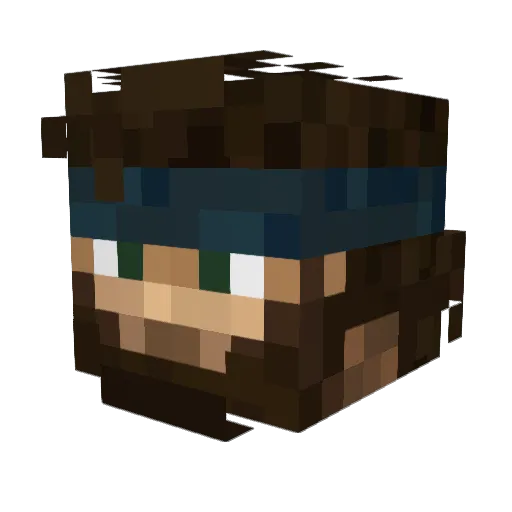 Snowtato Minecraft avatar head, 3D render