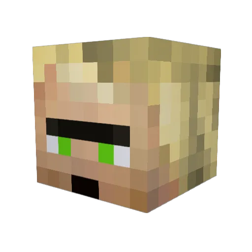 Snowtop Minecraft avatar head, 3D render