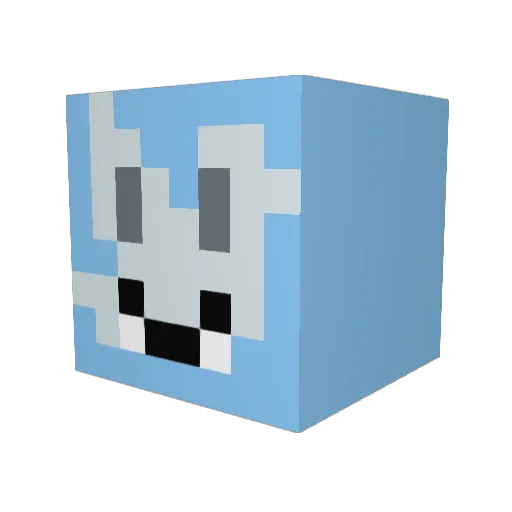 SnowwingPlayz Minecraft avatar head, 3D render