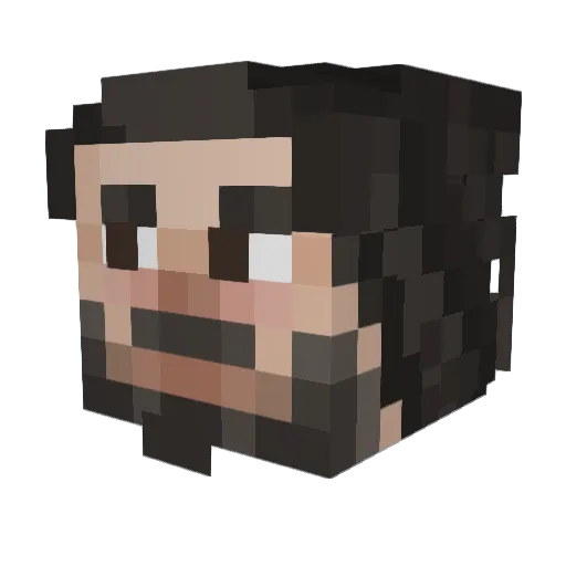 Snowwliey Minecraft avatar head, 3D render