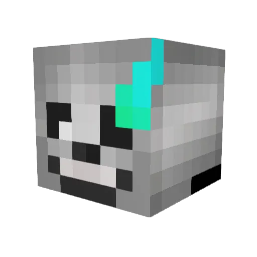 Snowwy08 Minecraft avatar head, 3D render