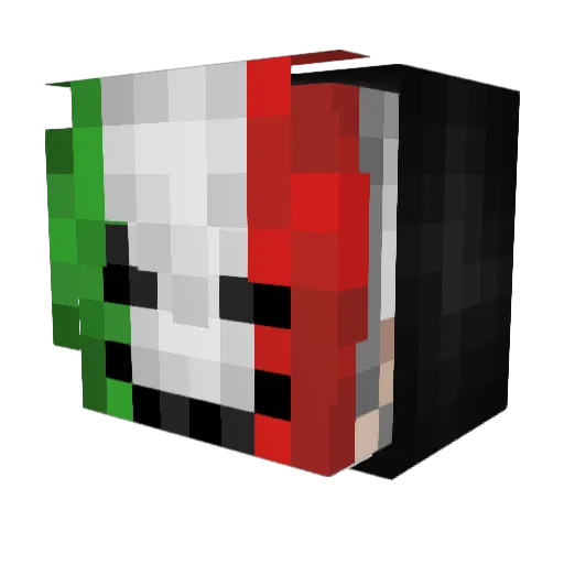 SnowxZ Minecraft avatar head, 3D render