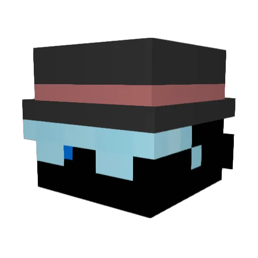 SnowyAWS Minecraft avatar head, 3D render