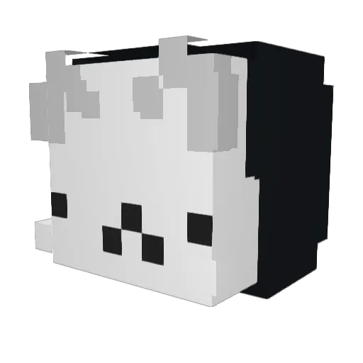 SnowyBiel Minecraft avatar head, 3D render