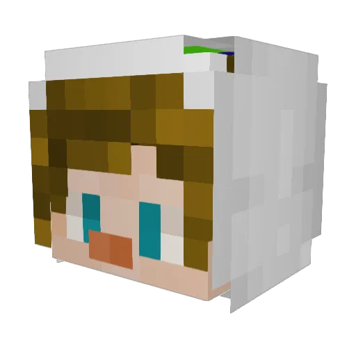 SnowyFX Minecraft avatar head, 3D render