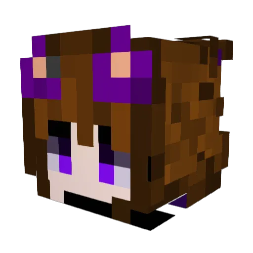 SnowyFoxy1 Minecraft avatar head, 3D render