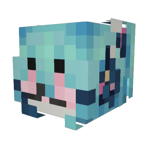 SnowyFranzz Minecraft avatar head, 3D render