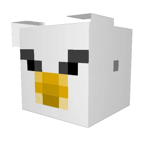 SnowyGriffin Minecraft avatar head, 3D render