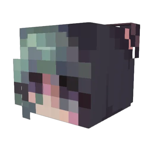 SnowyJX Minecraft avatar head, 3D render