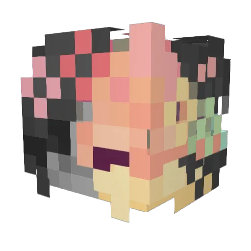 SnowyLore Minecraft avatar head, 3D render