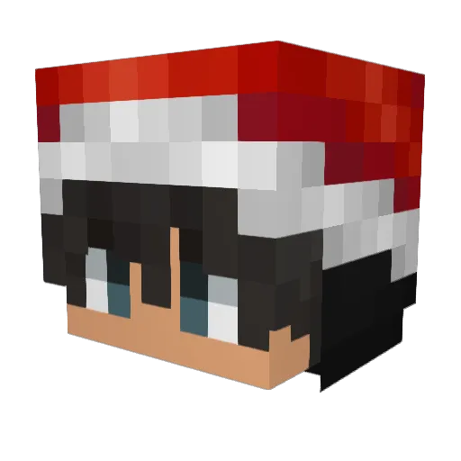 SnowyNightt Minecraft avatar head, 3D render
