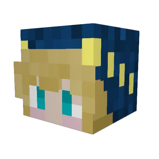 SnowyOCE Minecraft avatar head, 3D render