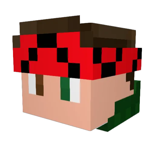 SnowyOS Minecraft avatar head, 3D render