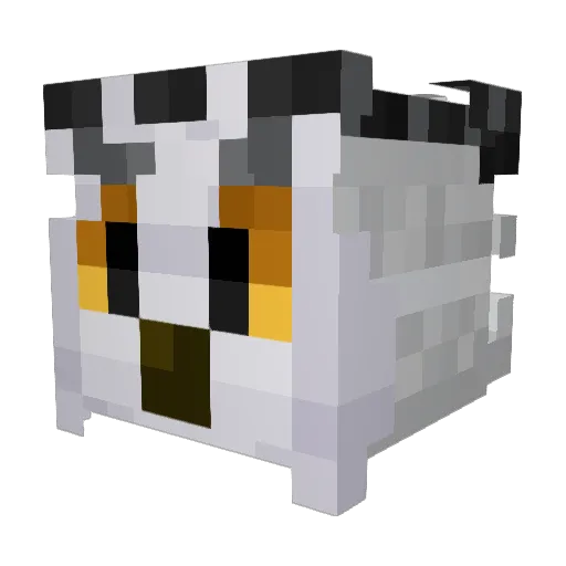SnowyOwlKonnen Minecraft avatar head, 3D render