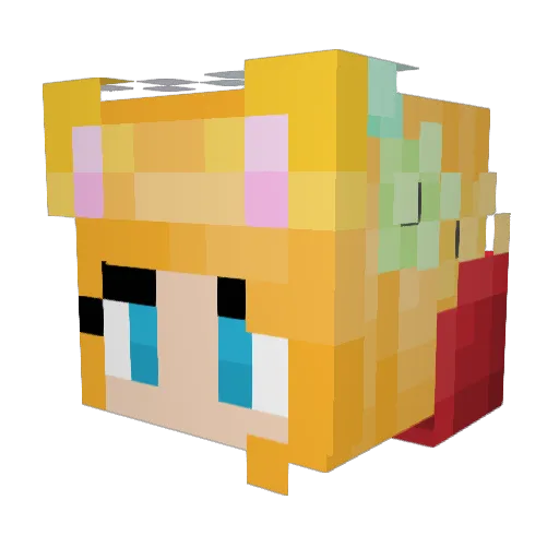 SnowySky2001 Minecraft avatar head, 3D render