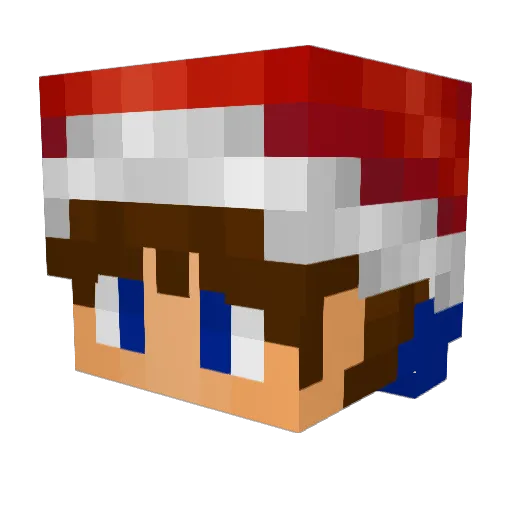 SnowyTalon Minecraft avatar head, 3D render