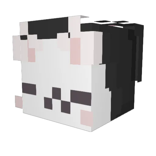 SnowyV3 Minecraft avatar head, 3D render