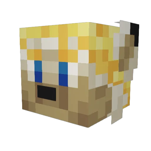 Snowy_Fox Minecraft avatar head, 3D render