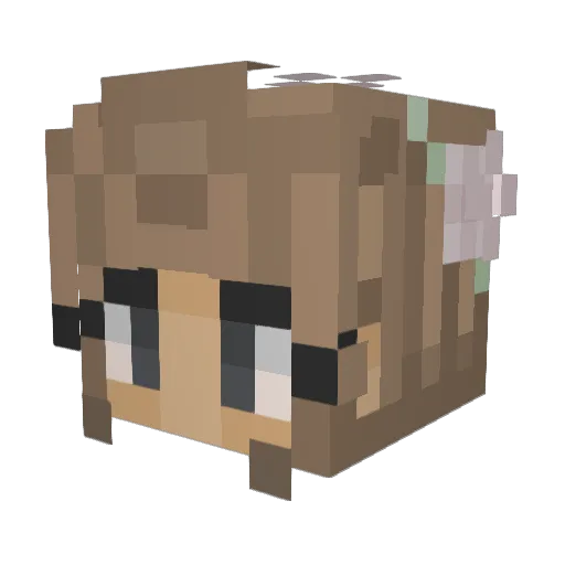 Snowy_Leopard Minecraft avatar head, 3D render