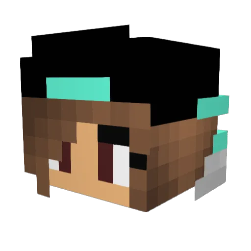 Snowy_TTV Minecraft avatar head, 3D render