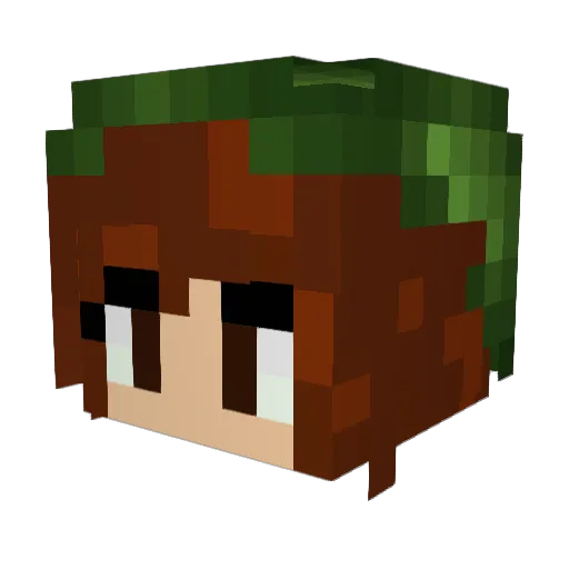 Snowy_Wolf_Dog Minecraft avatar head, 3D render