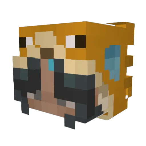 Snowychen Minecraft avatar head, 3D render