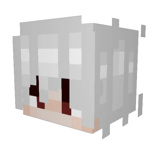 Snowyiu Minecraft avatar head, 3D render