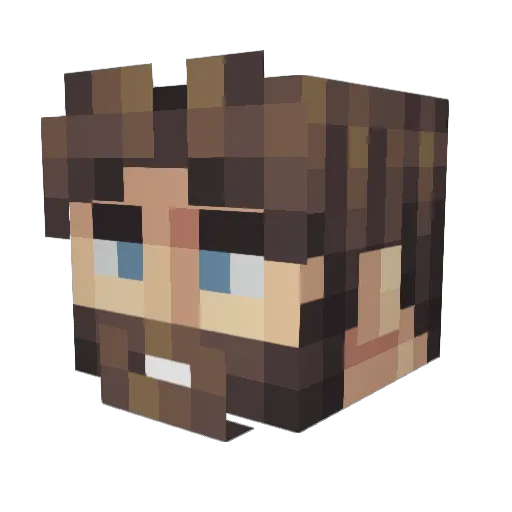 Snowylips Minecraft avatar head, 3D render