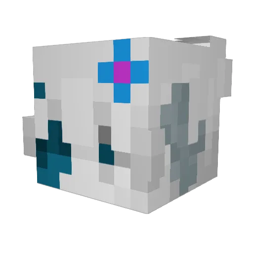 Snowyuki_ Minecraft avatar head, 3D render
