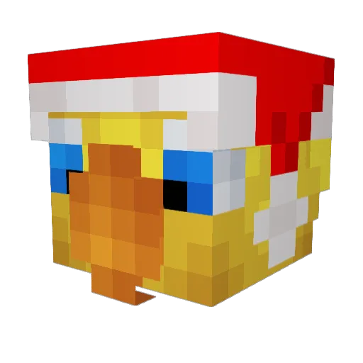 Snowyvaan Minecraft avatar head, 3D render