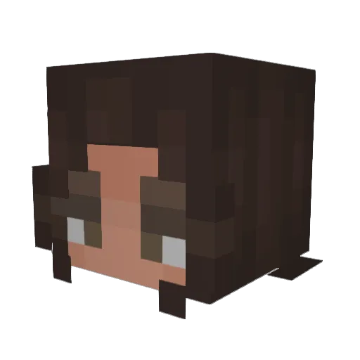 SnowyyApple Minecraft avatar head, 3D render