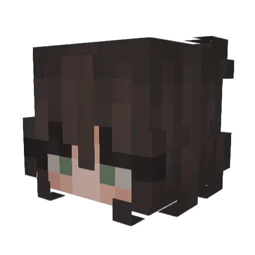 SnowyySKZ Minecraft avatar head, 3D render