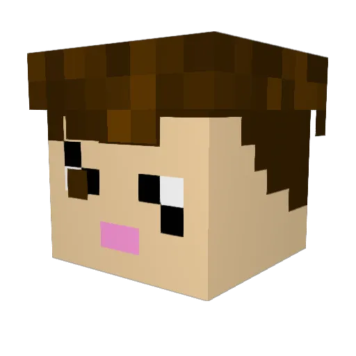 Snowyyy7 Minecraft avatar head, 3D render