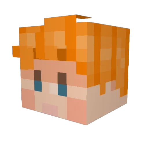 Snowz727 Minecraft avatar head, 3D render