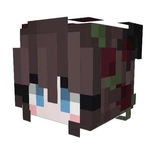 SnoxTiger Minecraft avatar head, 3D render