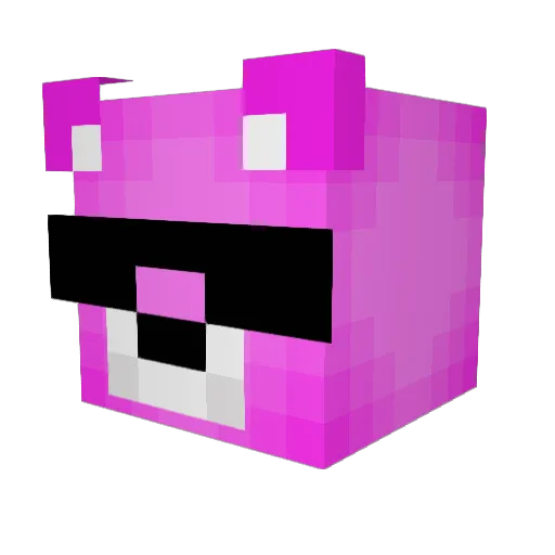 SnoxelSeeenf Minecraft avatar head, 3D render
