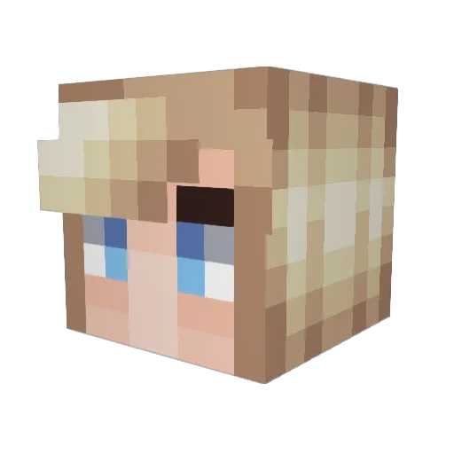 Snozzberry Minecraft avatar head, 3D render