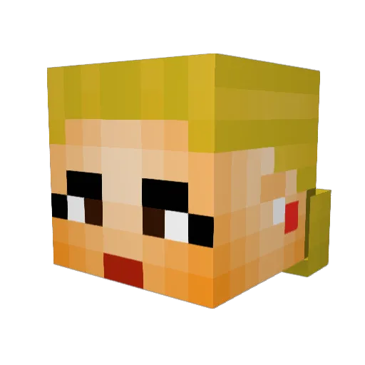 Snqxt Minecraft avatar head, 3D render