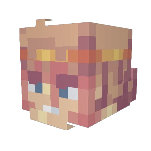 Snr_Ruty Minecraft avatar head, 3D render