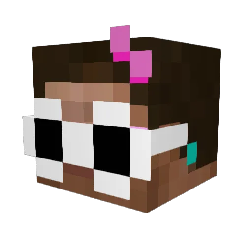 Sntzu Minecraft avatar head, 3D render