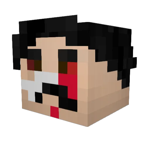 Snubbii Minecraft avatar head, 3D render